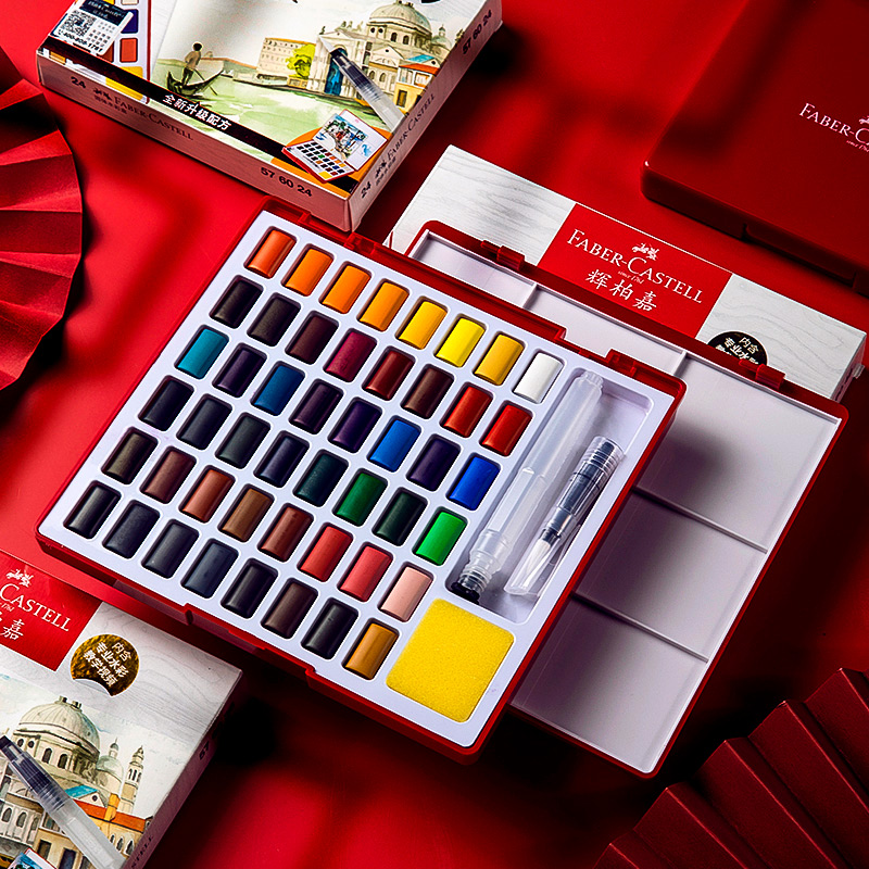 Watercolor Paint Set Solid Pigment - 24/36/48 لون الصلبة مجموعة الطلاء بالألوان