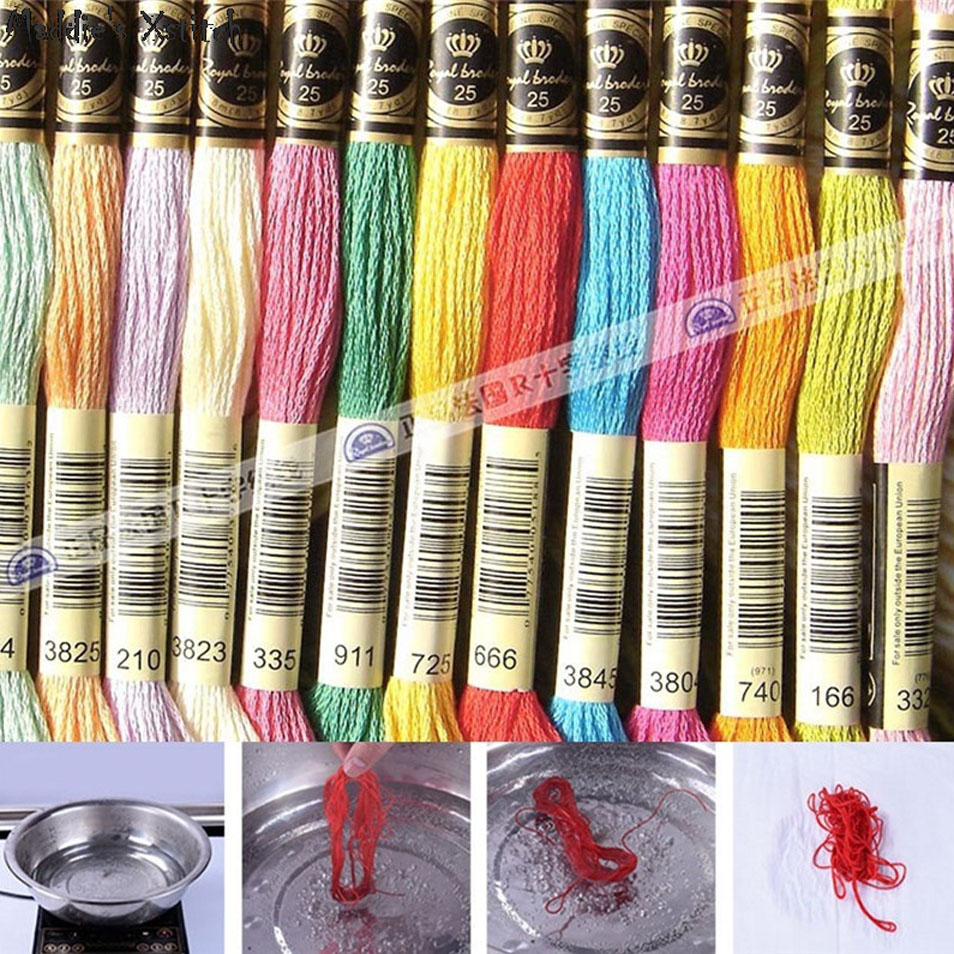 ZZ6248 مجموعات التطريز بالخيوط - مراجعة Cotton Embroidery Thread Skeins وسعره