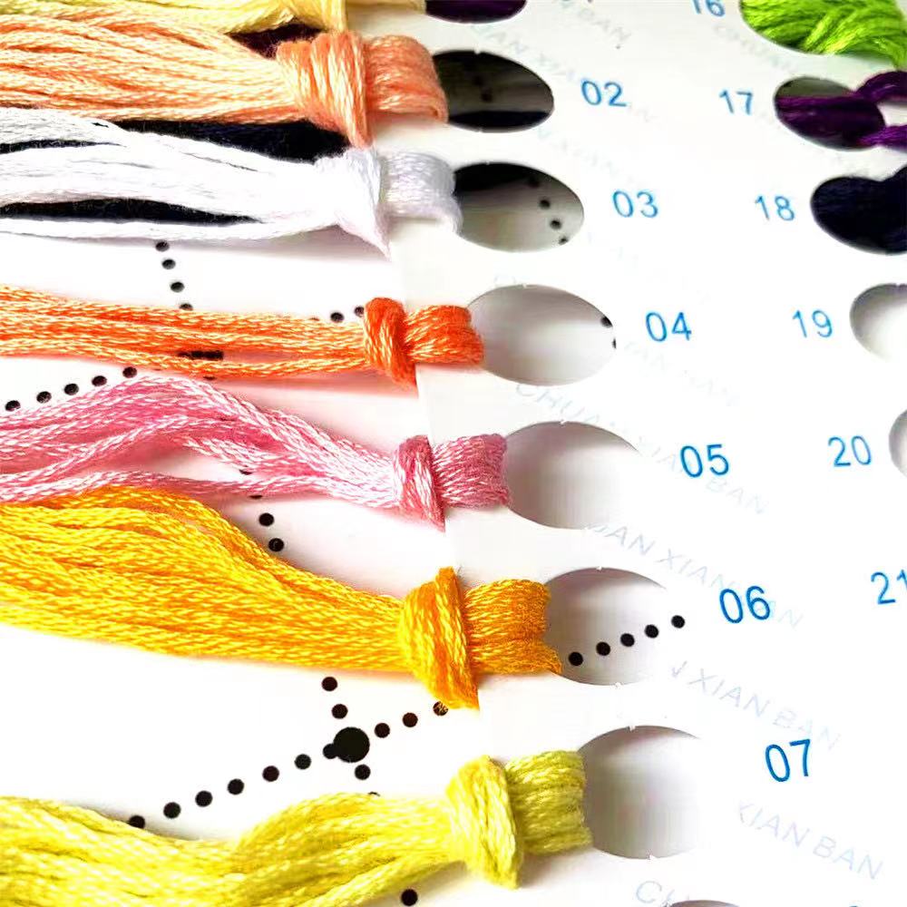 ZZ6248 مجموعات التطريز بالخيوط - مراجعة Cotton Embroidery Thread Skeins وسعره