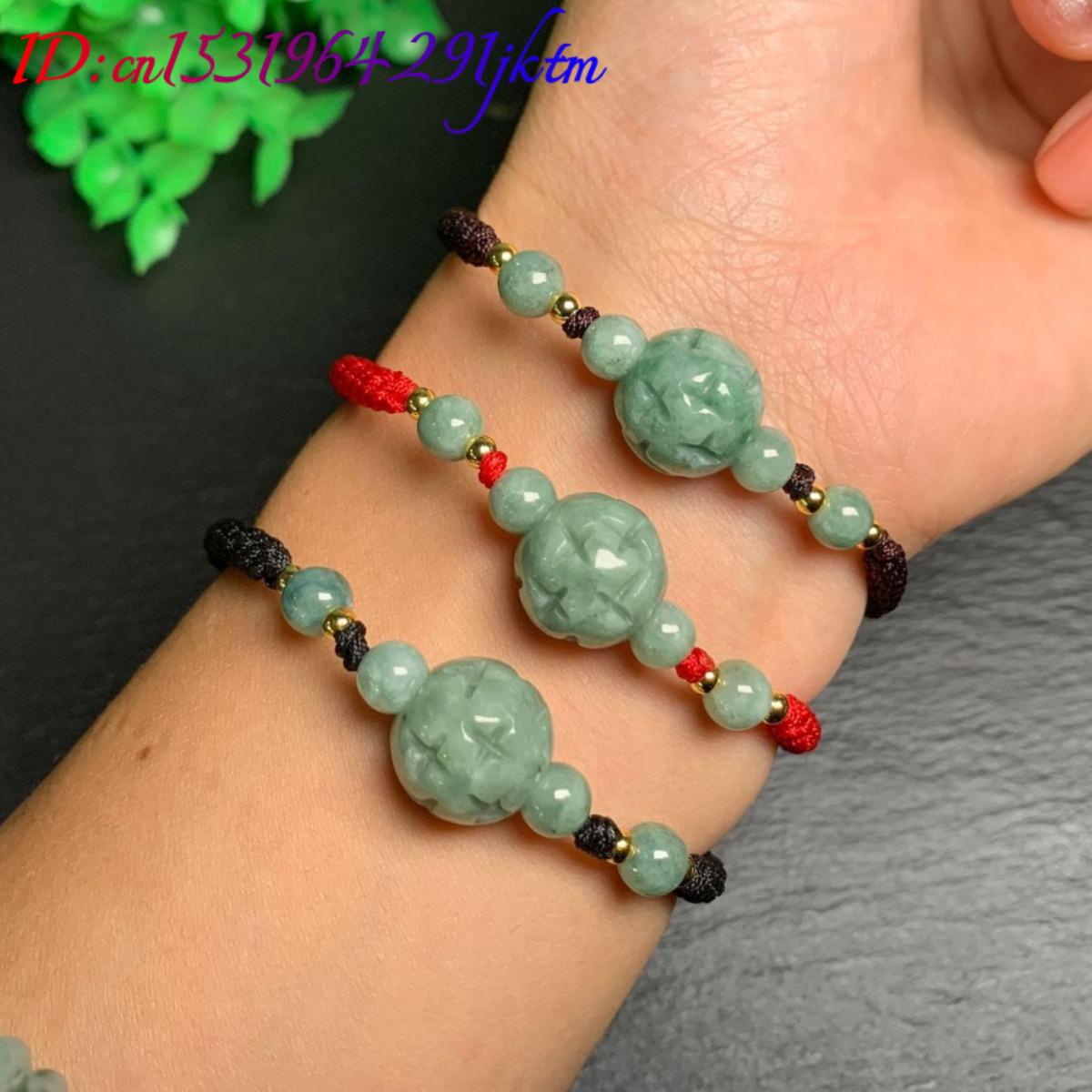 ميانمار الجاديت نحت حبة سوار ا - مراجعة Beading وسعره