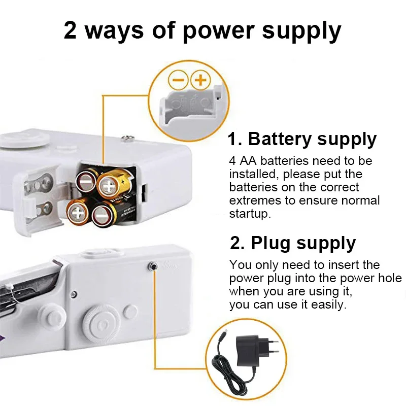 ماكينة خياطة محلية ، قدم مكبس  - مراجعة Mini Electric Sewing Machine Handheld وسعره