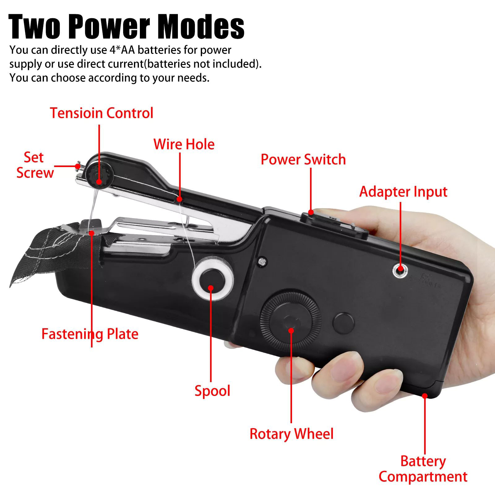 ماكينة خياطة صغيرة محمولة بالي - مراجعة Mini Electric Sewing Machine Handheld وسعره