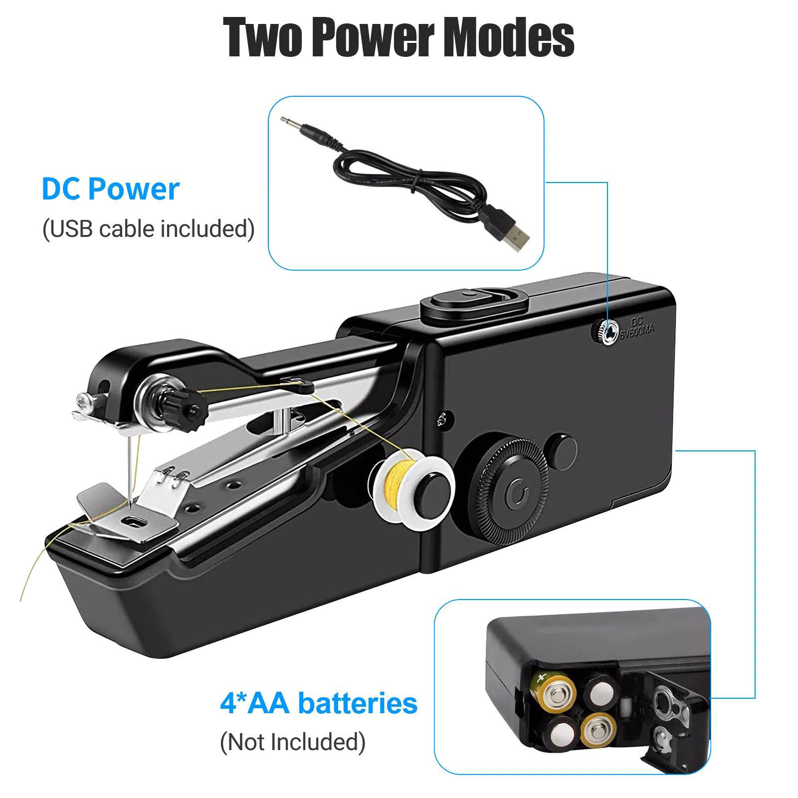 ماكينة خياطة صغيرة محمولة بالي - مراجعة Mini Electric Sewing Machine Handheld وسعره