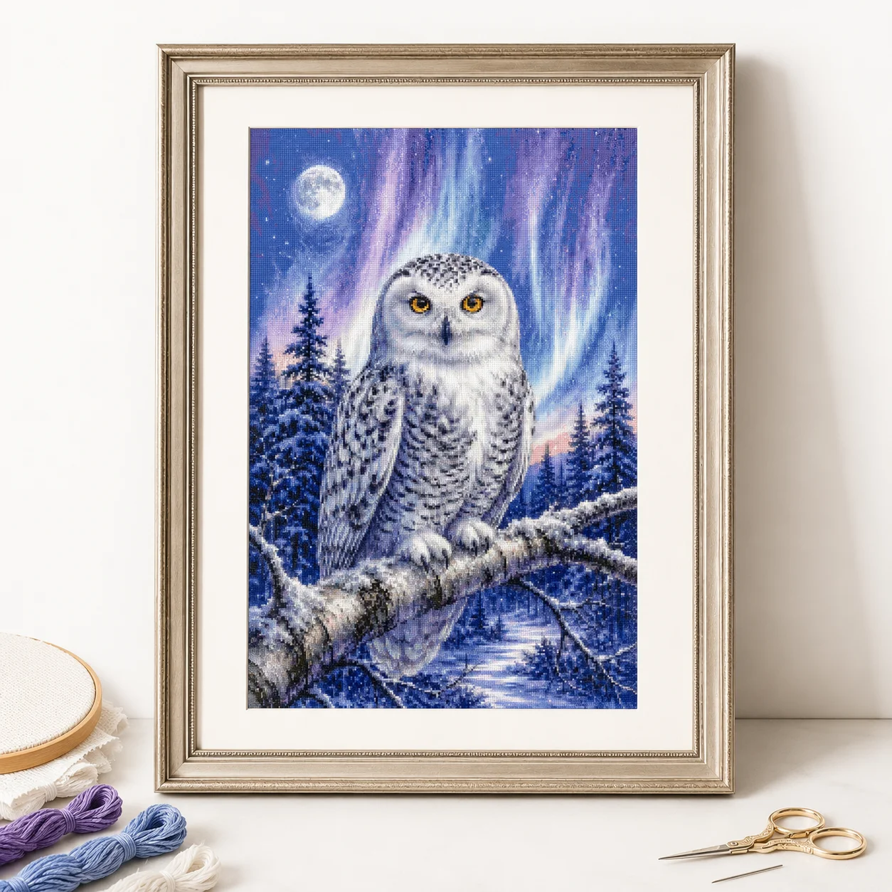 [ZZ8820-بومة الشتاء] |   مجموع - مراجعة Cross Stitch Stamped Kits Beginners وسعره
